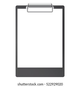 Black Clipboard Blank White Sheet Stock Vector (Royalty Free) 522929020 ...