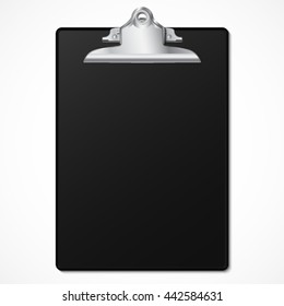 black clipboard / vector illustration