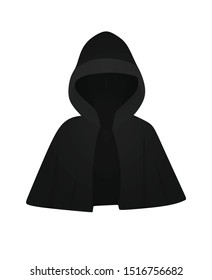 Black cloak mantle. vector illustration