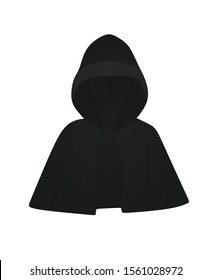 Black cloak mantle. vector illustration