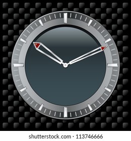 The black clock face
