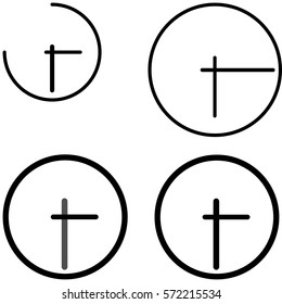 Black clock icon - set.