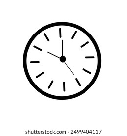 Black clock showing time 10am