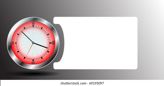 black clock with space for text