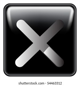 black close button vector