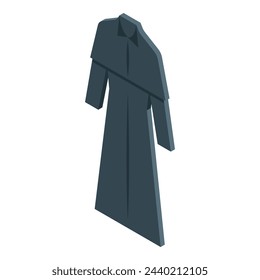 Black cloth icon isometric vector. Modern clothes. Arab fashion