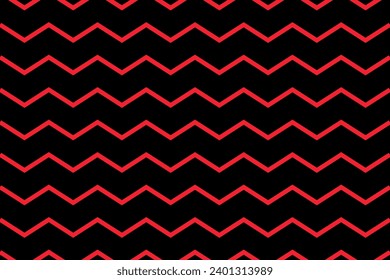 black cloth with red zigzag lines 