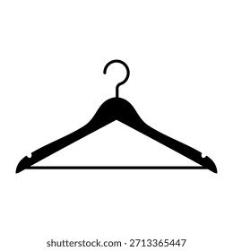 Percha de ropa negra. Dispositivo de plástico para colgar y almacenar ropa para ventas en el hogar y negocios con descuentos