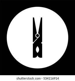 black clothes peg  - black vector icon