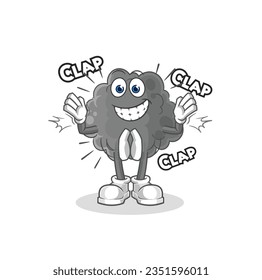 the black cloud applause illustration. character vector