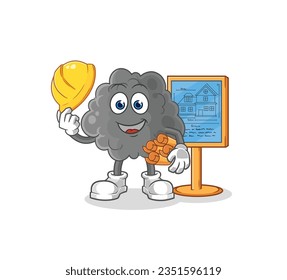 la ilustración de black cloud Architect. vector de caracteres