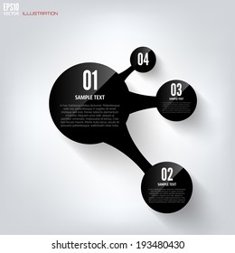 Black cloud computing background with web icons. Social network. Mobile app. Infographic elements.