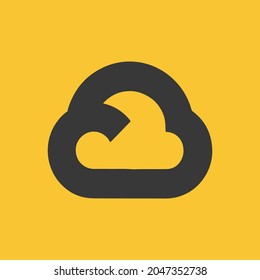 Black cloud drive icon symbol