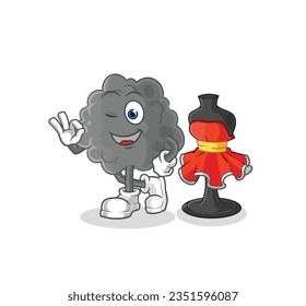 the black cloud fashion designer vector. cartoon character