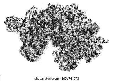 Black Cloud Grainy Texture Isolated On White Background. Dust Overlay. Dark Noise Granules. Digitally Generated Image. Vector Design Elements, Illustration, Eps 10.