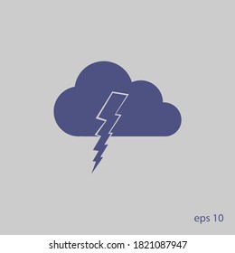 	
Black cloud icon. eps 10