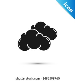 Black Cloud icon isolated on white background.  Vector Illustration