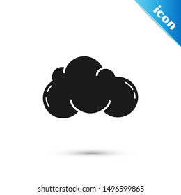 Black Cloud icon isolated on white background.  Vector Illustration