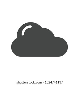 Black cloud icon isolated on white background. Cloud symbol modern, simple, vector, icon for website design, mobile app, ui. Vector Illustration