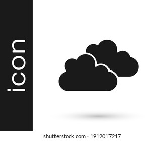 Black Cloud icon isolated on white background.  Vector