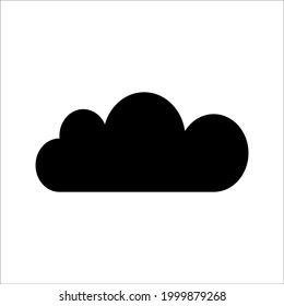 black cloud icon on white background
