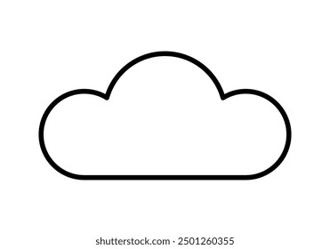Black cloud icon on white background