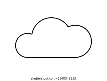 Black cloud icon on white background