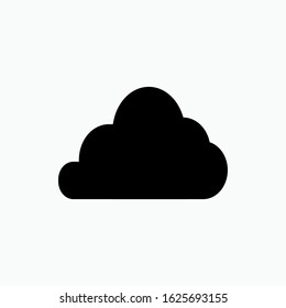 Black Cloud Icon. Weather Element Illustration As A Simple Vector Sign & Trendy Symbol for Design and Websites, Presentation or Apps Element.