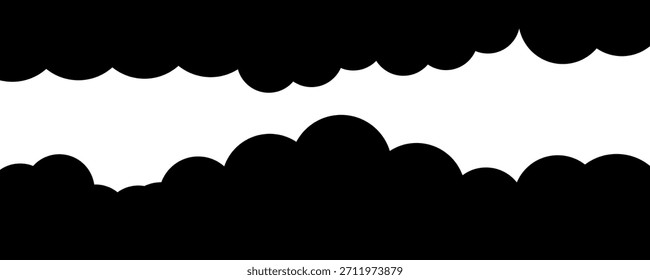 Black cloud icon, weather symbol. Network server pictogram, simple clouds shape, climate minimal vector illustration
