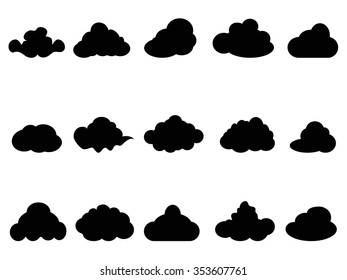 45,967 Black cloud weather symbol icon Images, Stock Photos & Vectors ...