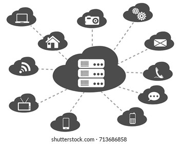black cloud networking background