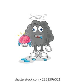 the black cloud no brain vector. cartoon character