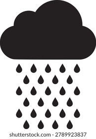 A black cloud with rain falling