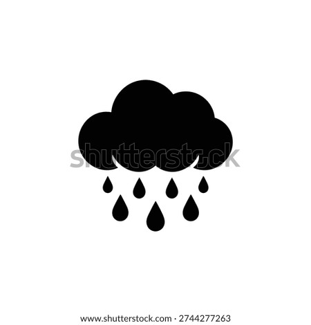 Black cloud with raindrops weather