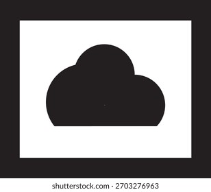 Forma de nube negra aislada sobre fondo blanco