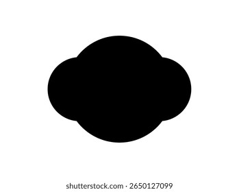 Silhueta de Forma de Nuvem Preta. Emblema da etiqueta do logotipo do adesivo. Design De Crachá De Etiqueta, Oferta De Venda, Marca De Produto Original, Pictograma Técnico, Elemento De Marca. Ilustração de vetor.
