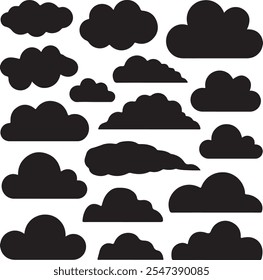 Icono de forma de nube negra. Icono de nube de Vector o ícono de símbolo. nube negra 