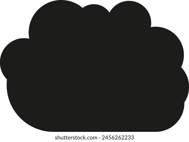 Icono gráfico de silueta de nube negra - Vector de stock