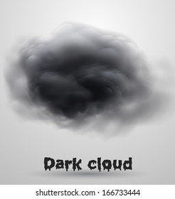 Black cloud. Vector illustration