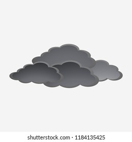 Black clouds. Bad weather. Vector illustration. EPS 10.