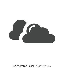 Black clouds icon isolated on white background. Cloudy weather symbol modern, simple, vector, icon for website design, mobile app, ui. Vector Illustration