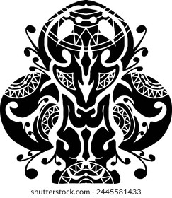 Black Clover Ornament Tattoo Vector	