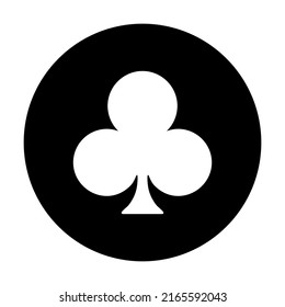 Black club poker suit symbol