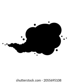 black co2 emission or farting bubble icon. flat simple trend modern stink logotype graphic design element isolated on white background. concept of dirty energy badge or climate change or gas pollution