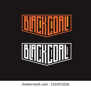Black coal text logo