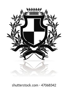 Schwarzes Wappen, Vektorgrafik