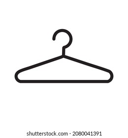 black coat hanger. vector icon