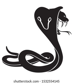 Black Cobra Back View Illustration
