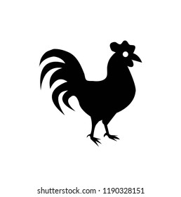 Black cock on a white background