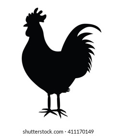 black cockerel silhouette 